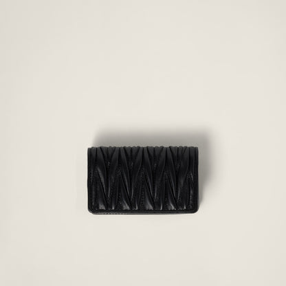 Portacarte in nappa nero