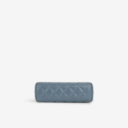 Small Kelly Re-Edition - Pelle di agnello blu