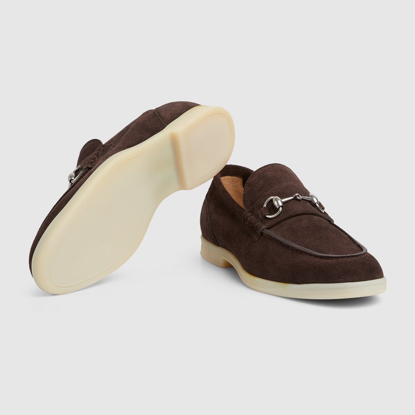 Mocassino uomo con Morsetto pelle scamosciata marrone scuro