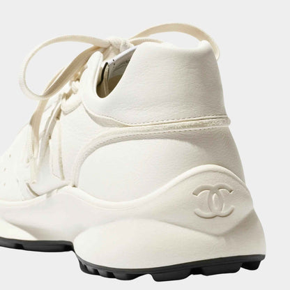 White leather sneakers