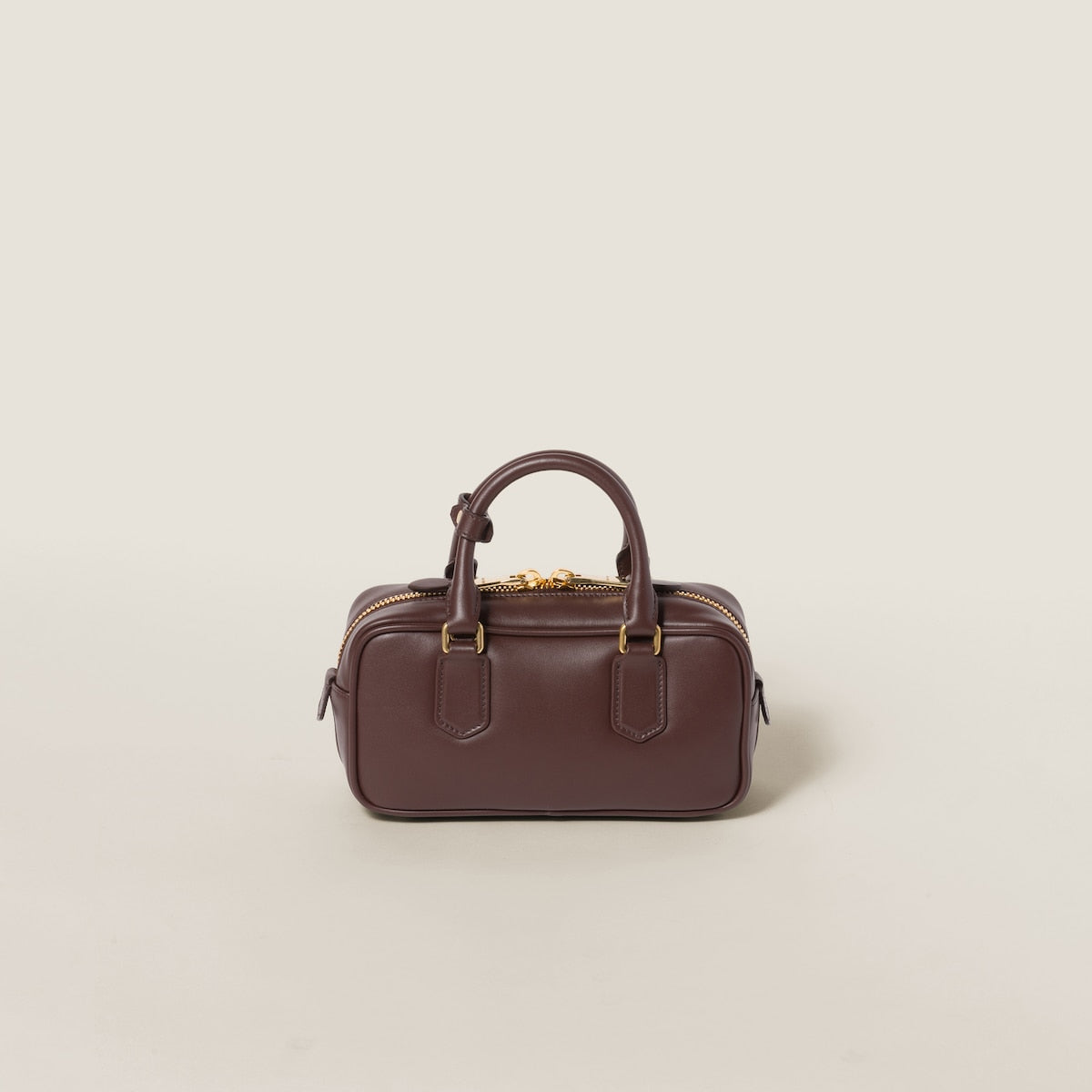 Arcadie regular dark brown leather bag