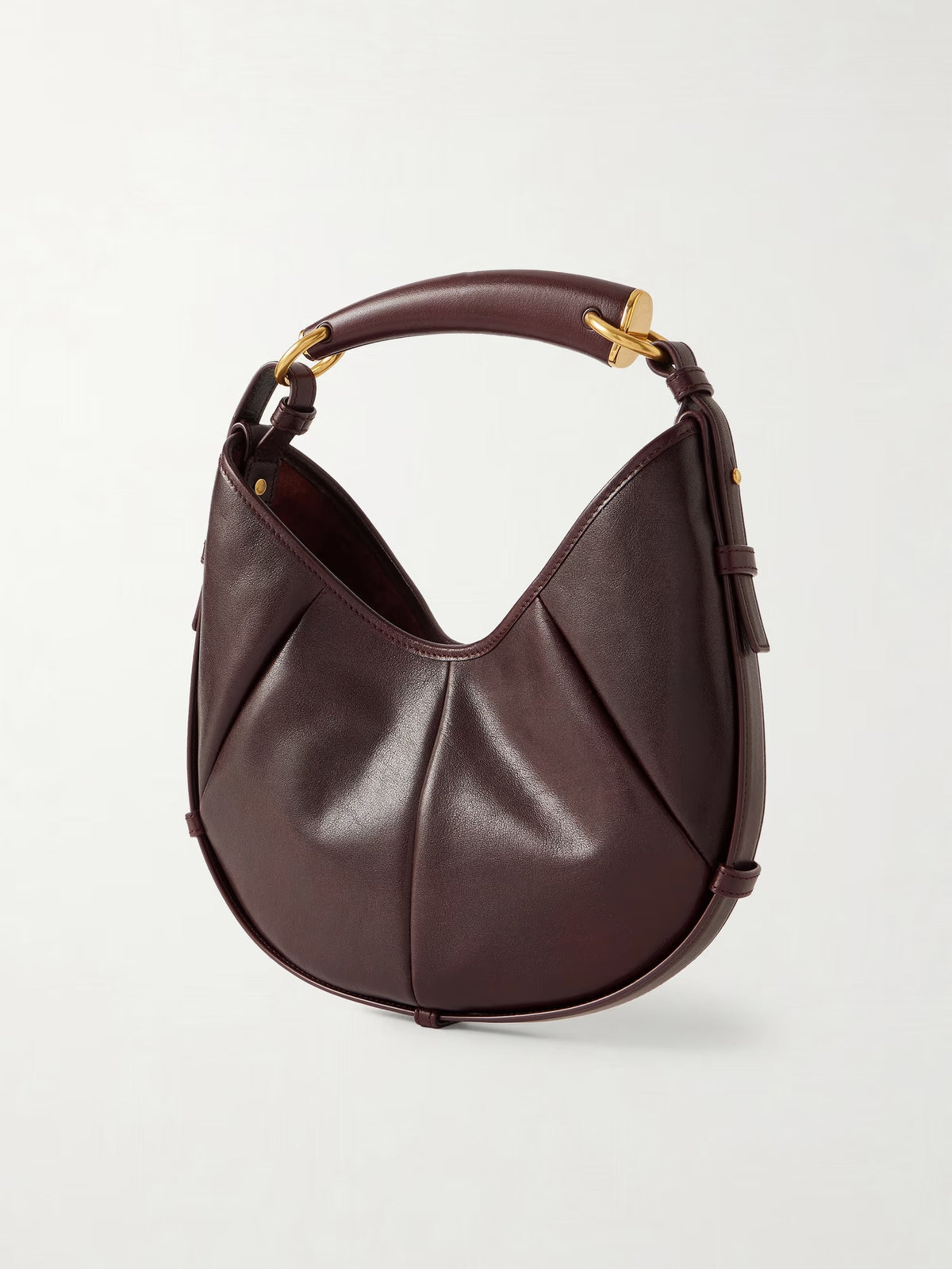 Borsa a tracolla in pelle a pannelli Mombasa bordeaux