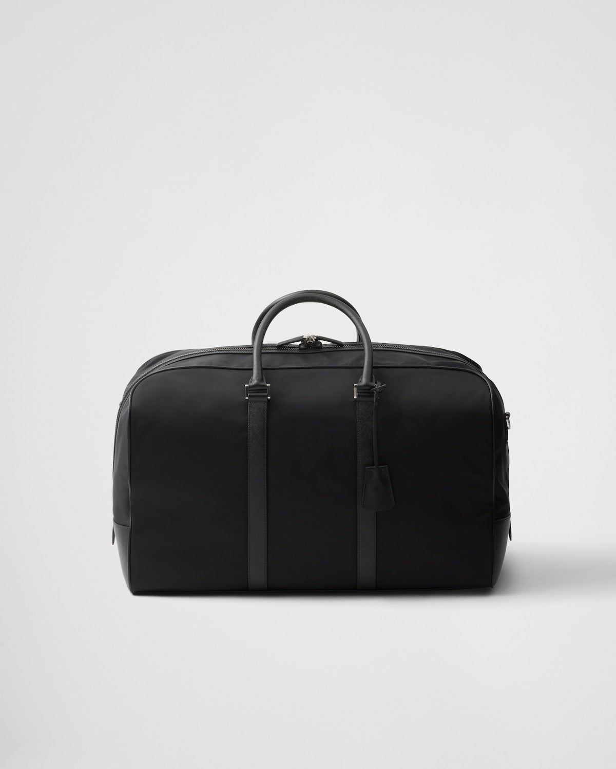 Black Saffiano Leather and Nylon Travel Bag 45