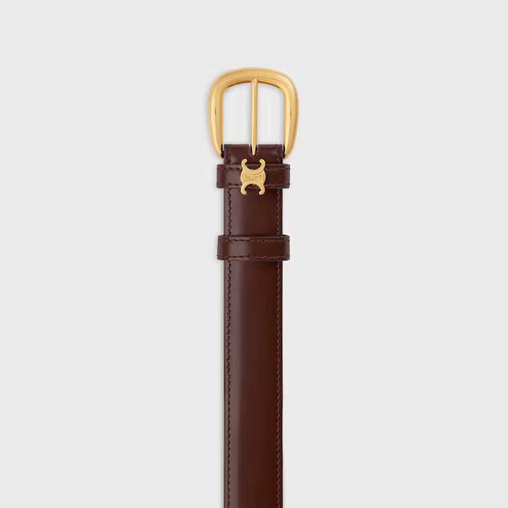 Cintura Vivienne da 25mm in pelle Taurillon Castagna donna