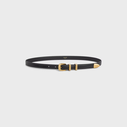 Cintura Western da 18 MM in pelle Taurillon Nero
