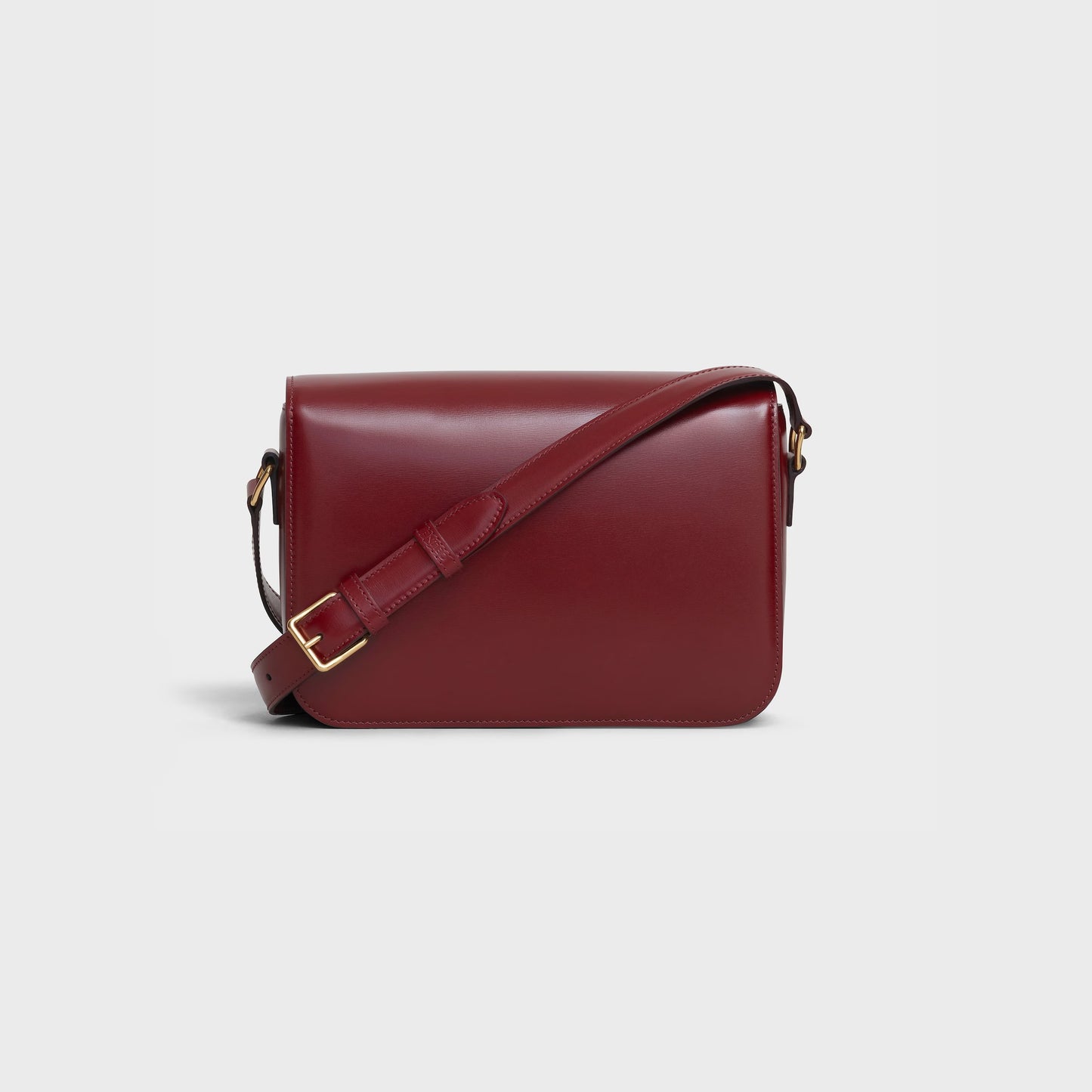 Borsa Triomphe Classique in pelle di vitello lucida BORDEAUX CHIAR