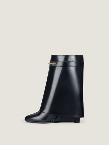 Shark Stiefeletten aus schwarzem Leder