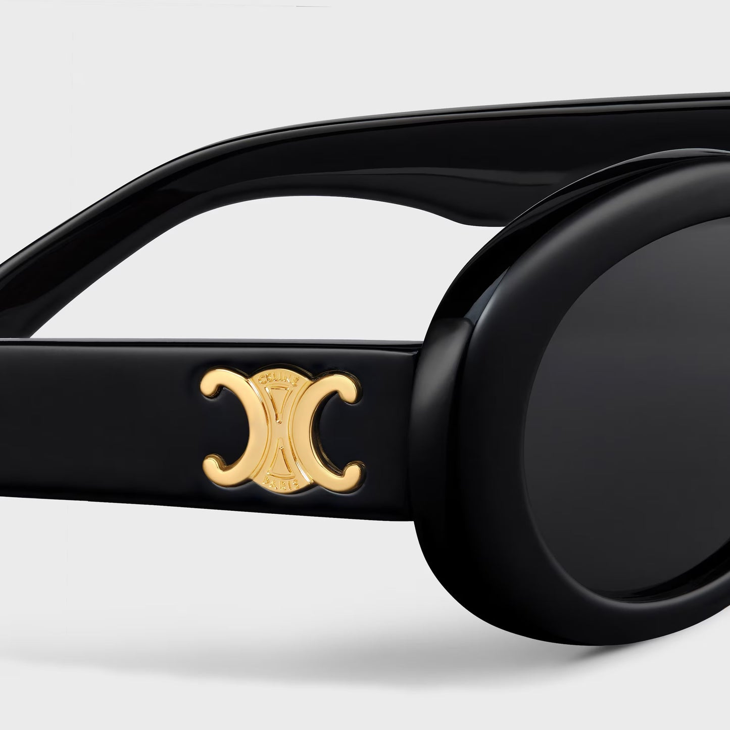 Occhiali da sole Triomphe 01 in acetato nero donna