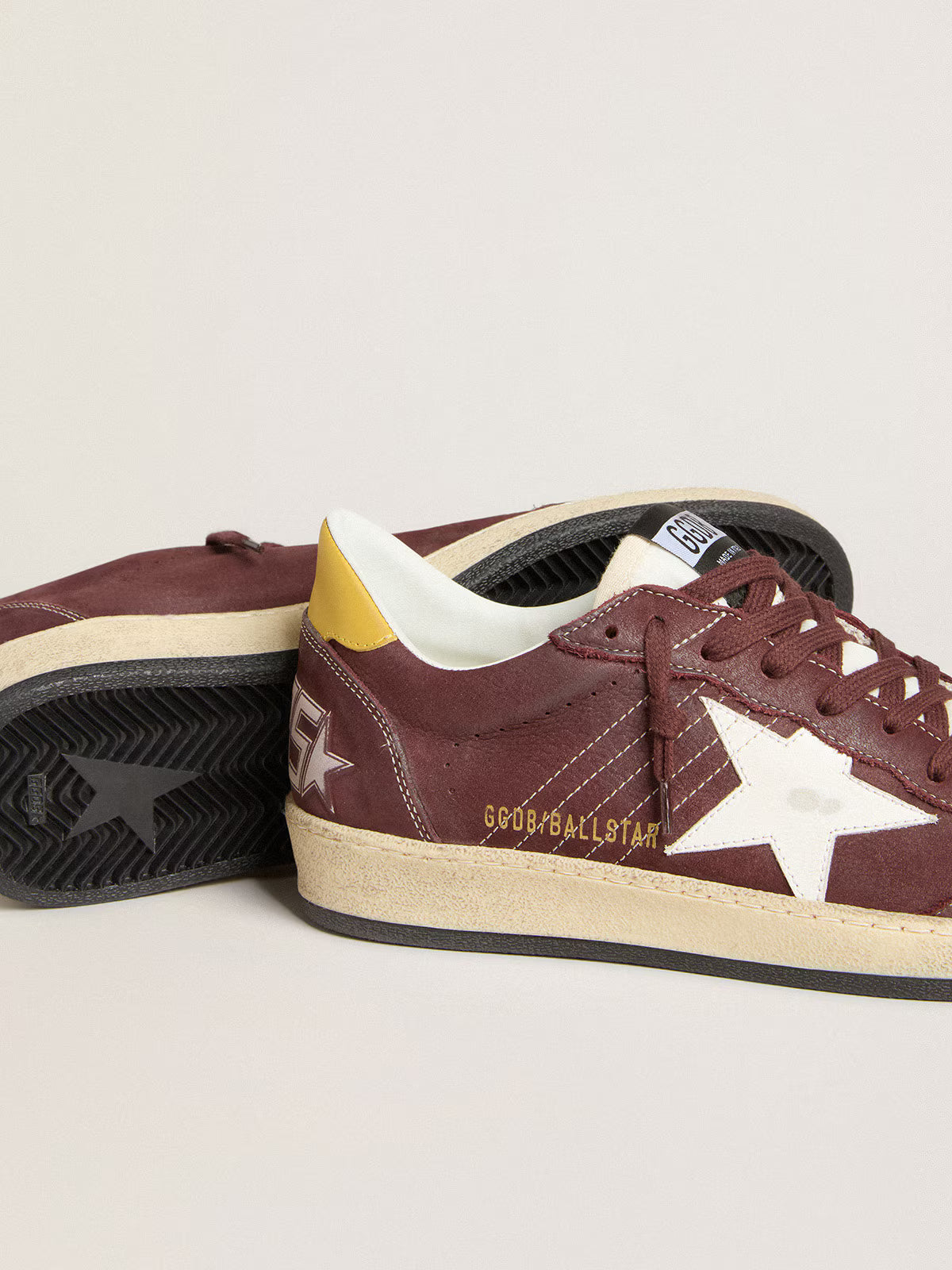 Chocolate nubuck with star and leather tag