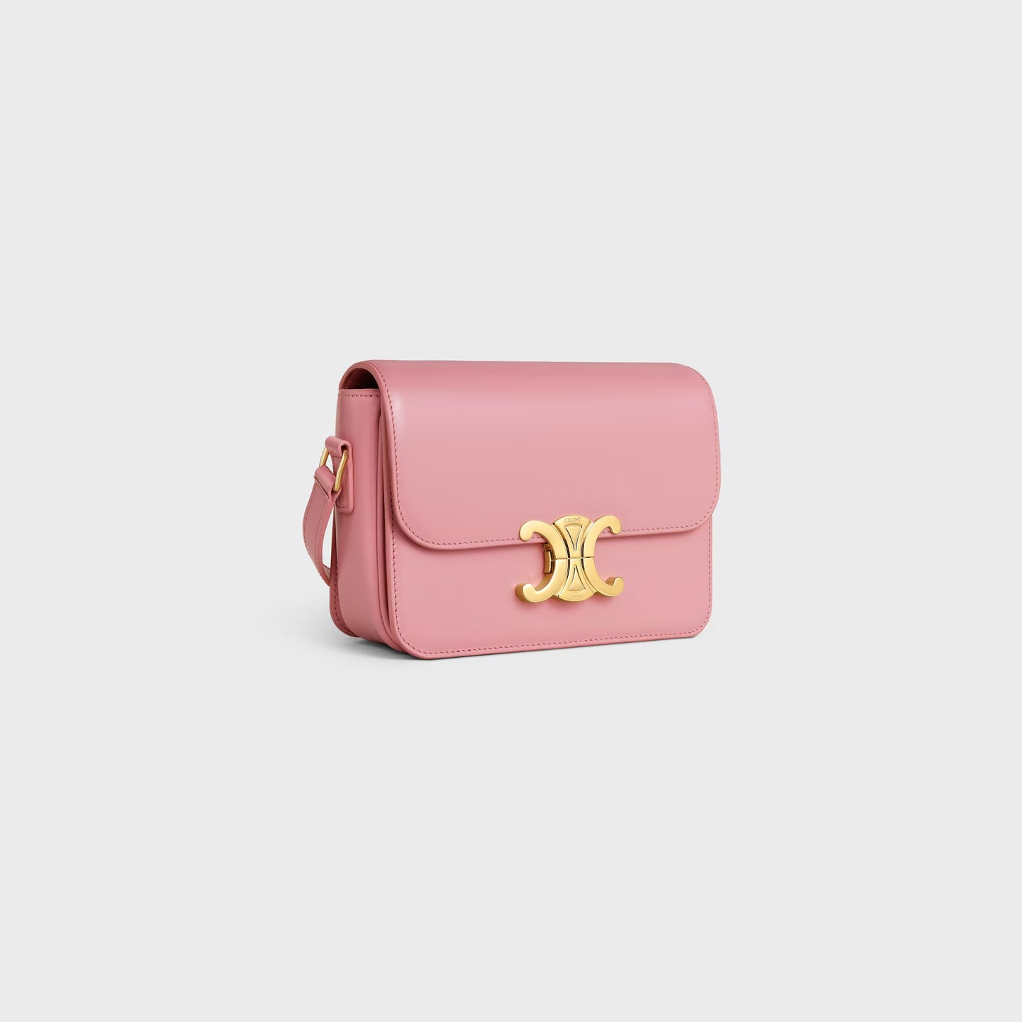 Borsa Teen Triomphe in pelle di vitello lucida rosa