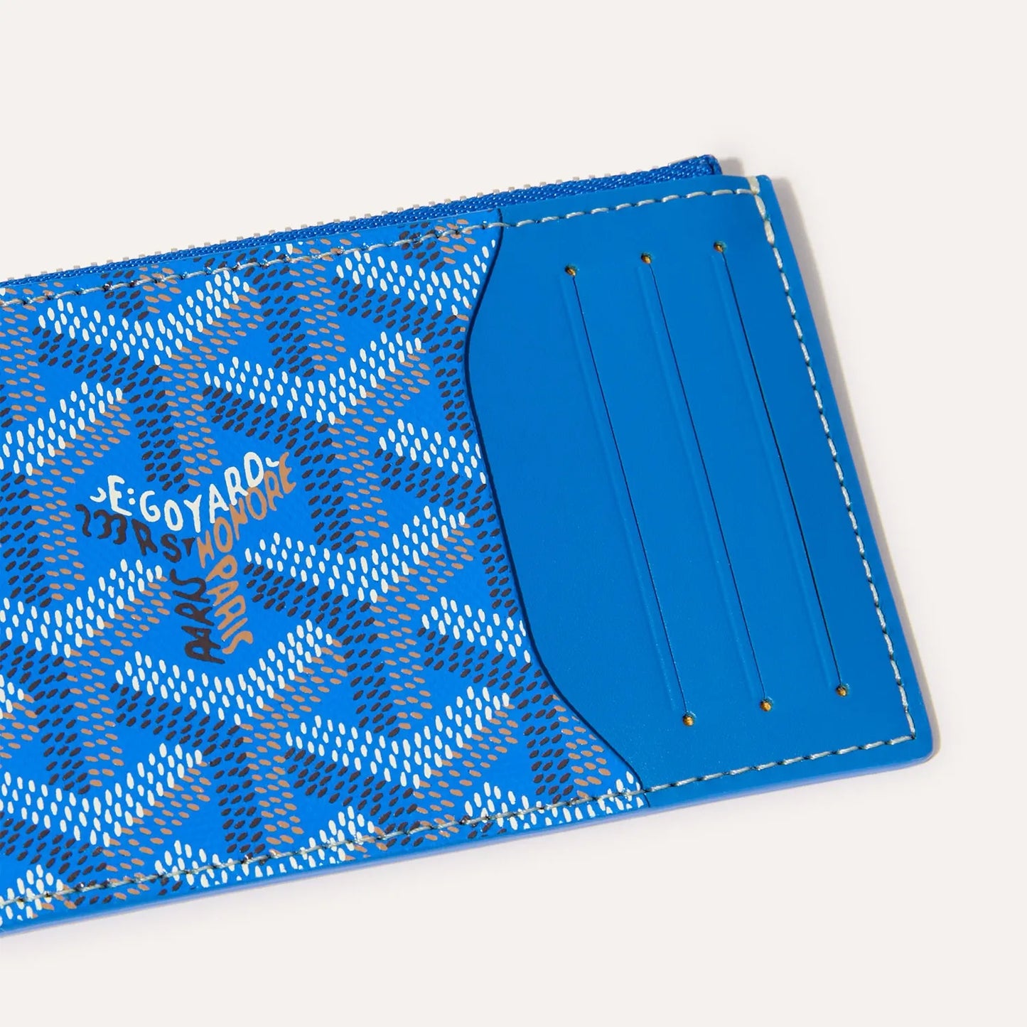 Bourbon zipped card holder Sky Blue