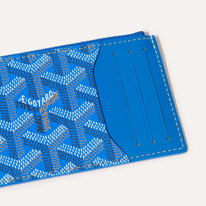 Bourbon zipped card holder Sky Blue