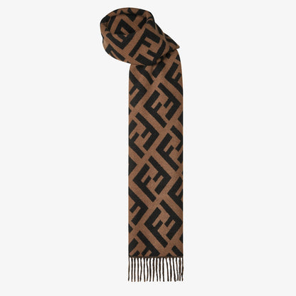 Women's brown cashmere scarf