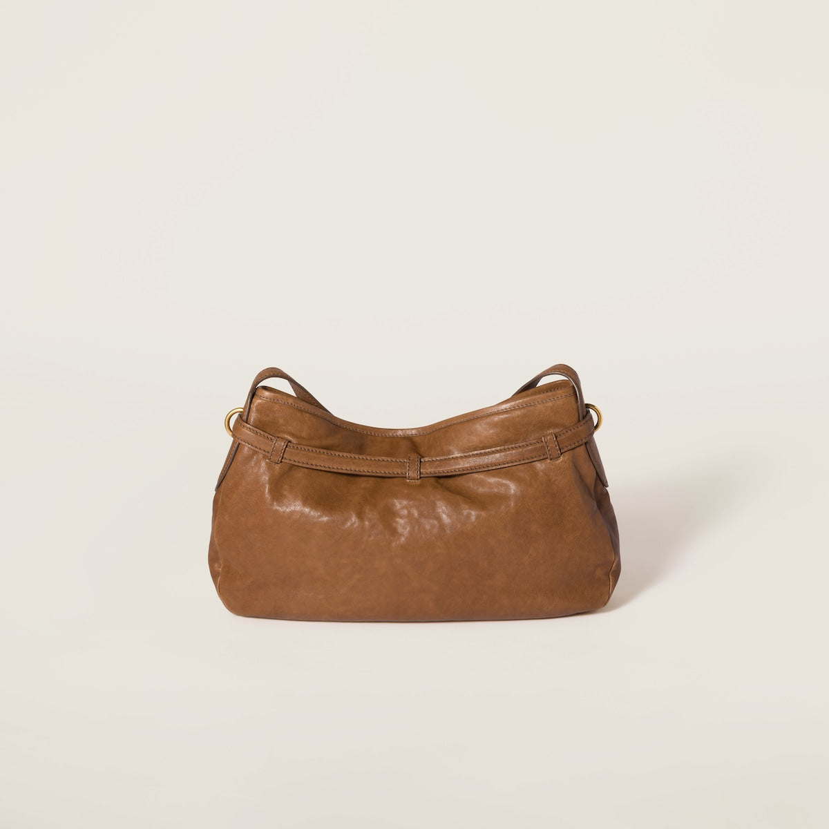 Aventure medium bag in brown nappa leather