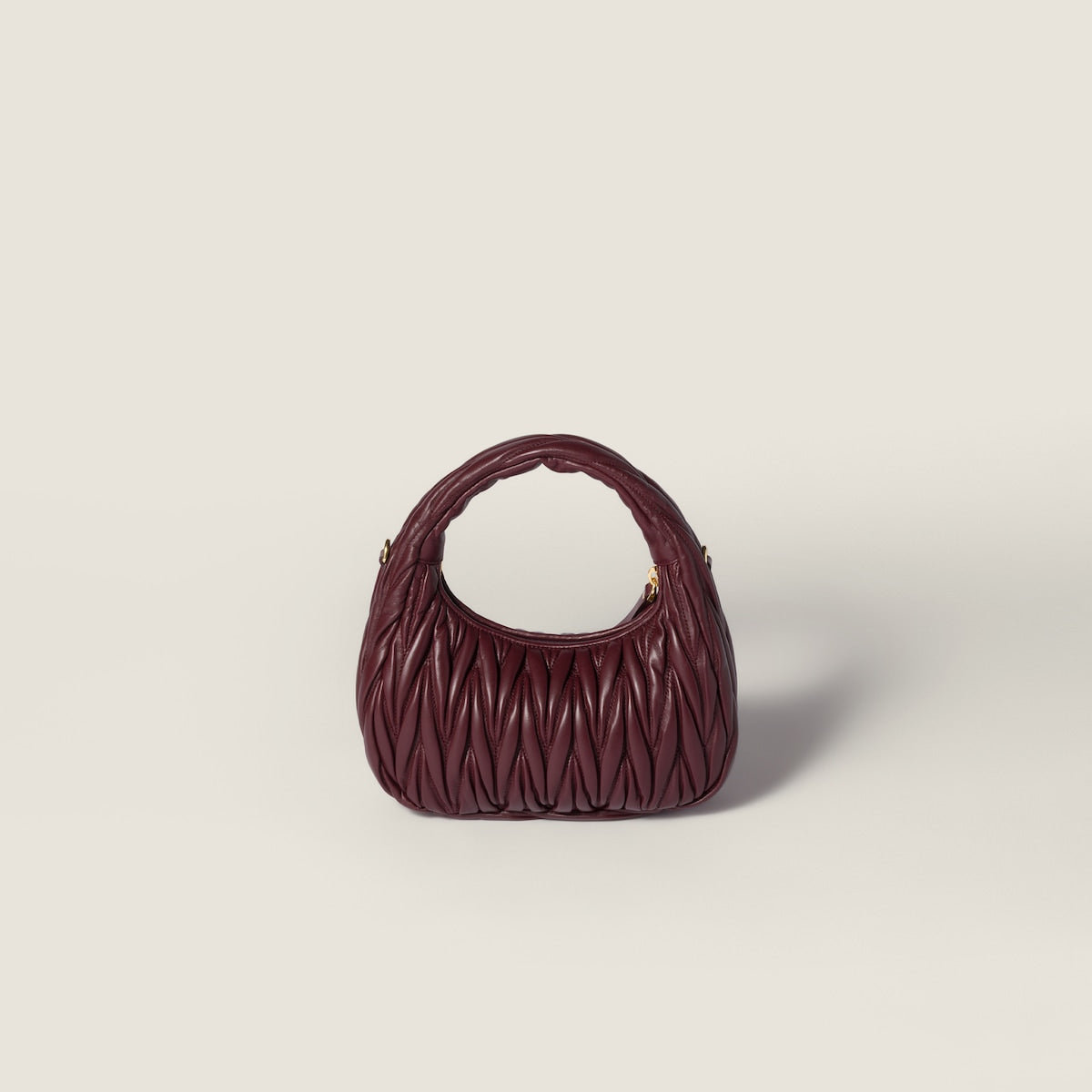 Bordeaux quilted nappa leather small Wander hobo bag