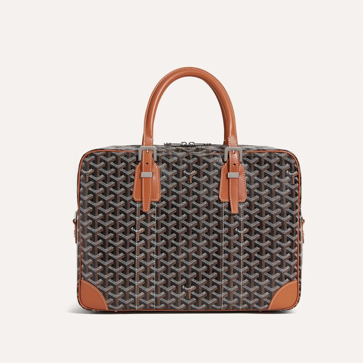 Ambassade MM Document Case Black & Tan