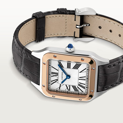 Santos-Dumont Uhr mit schwarzem Armband