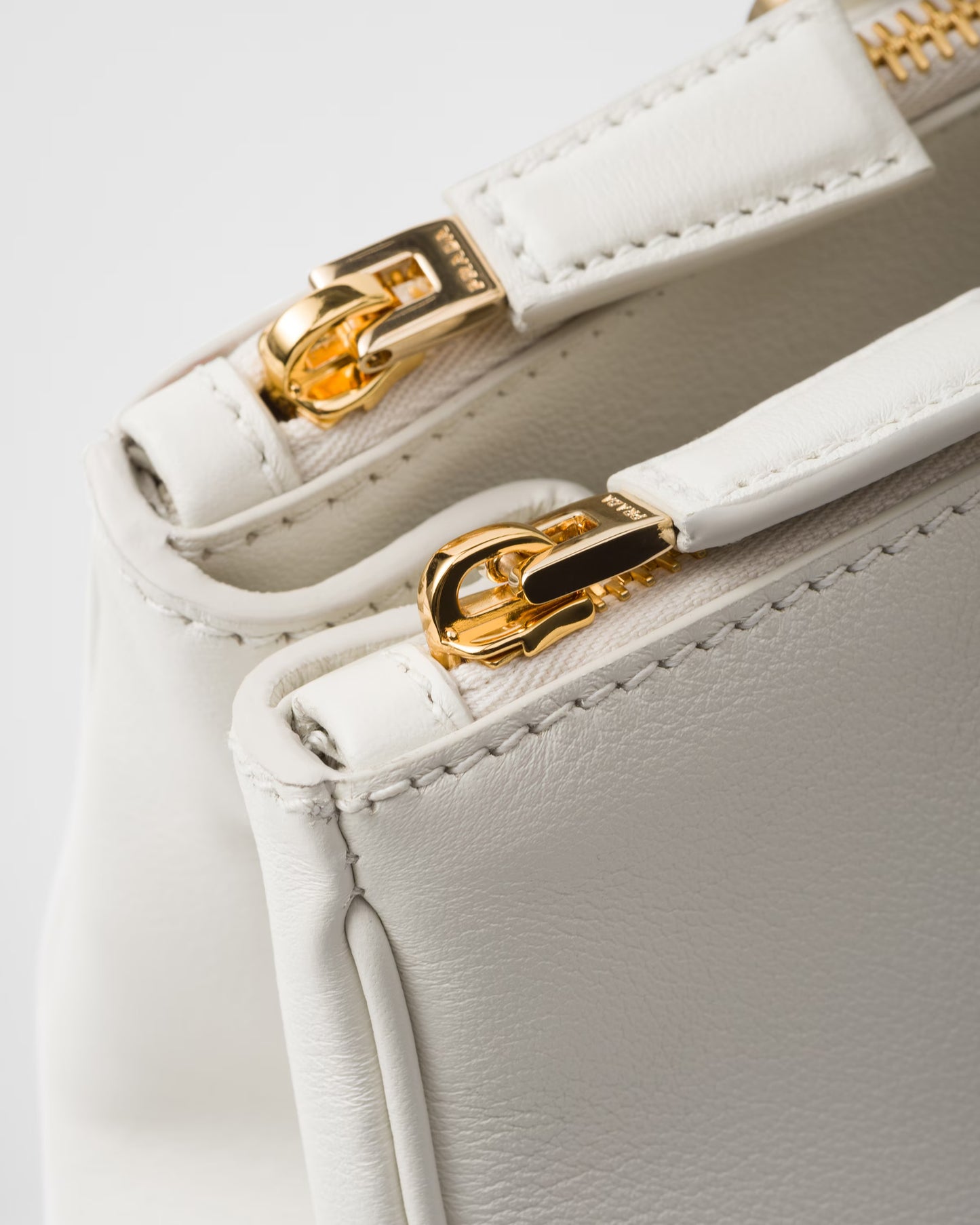 Galleria large white leather bag