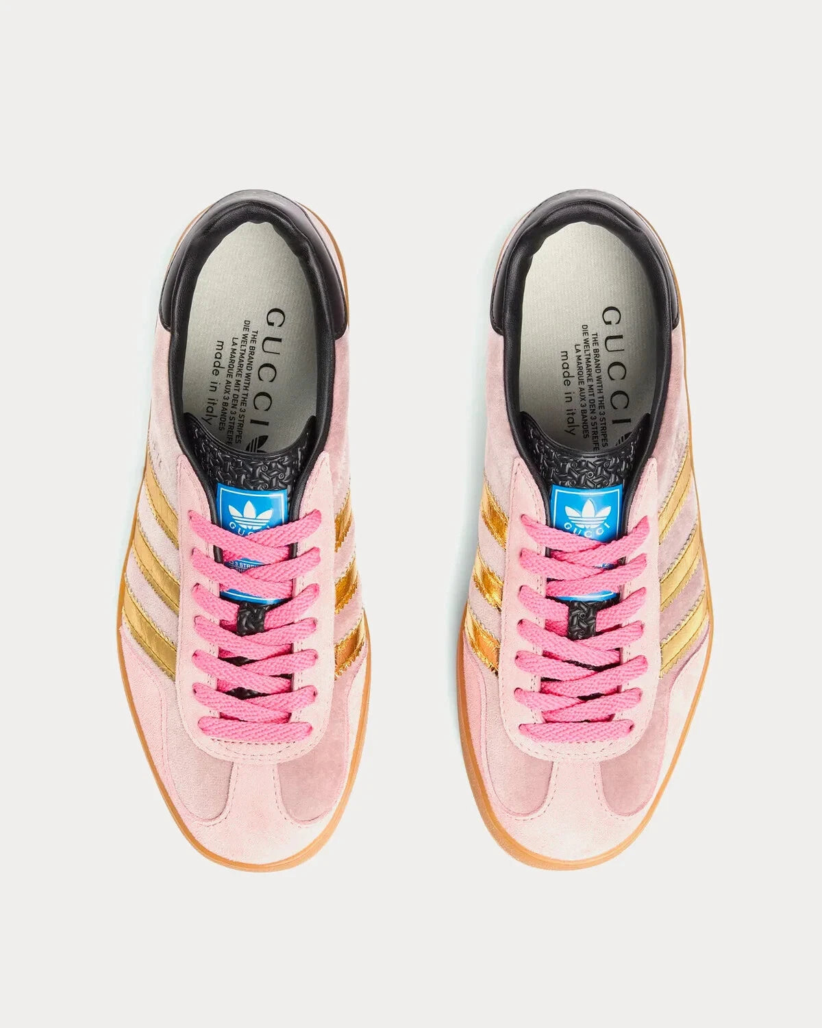 GG x Adidas Gazelle Rosa Velluto