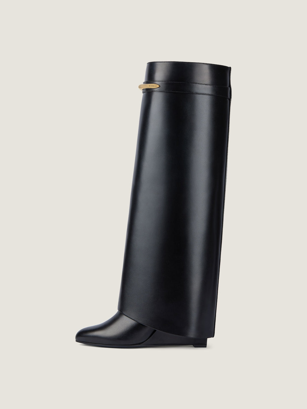 Black leather Shark boots