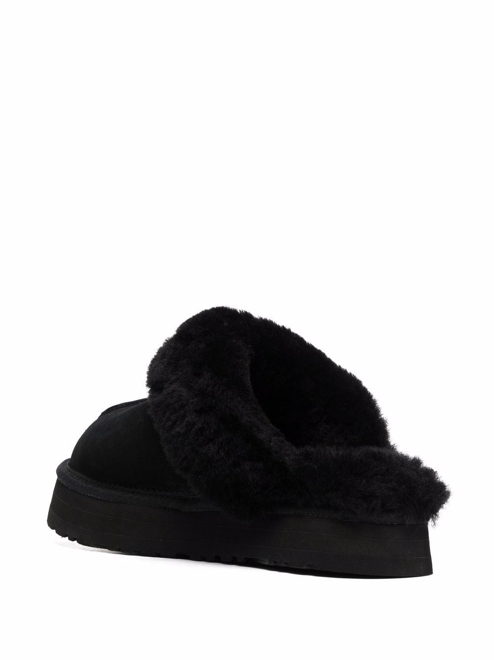 Pantofole foderate in shearling nere