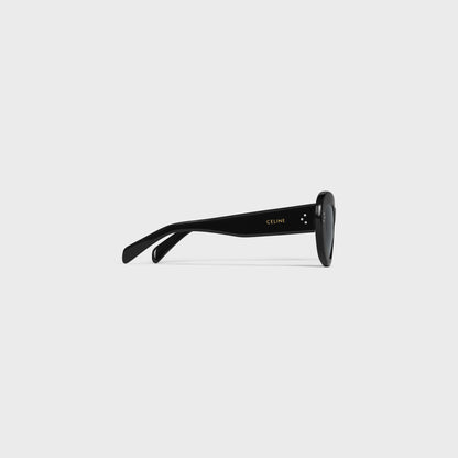 Occhiali da sole a farfalla S320 in acetato nero donna