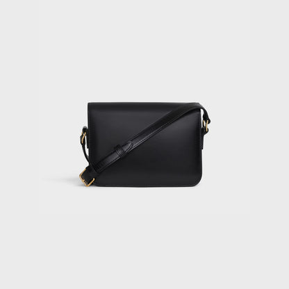 Borsa Teen Triomphe in pelle di vitello lucida Nero