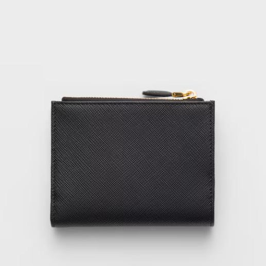 Small Saffiano Black Wallet
