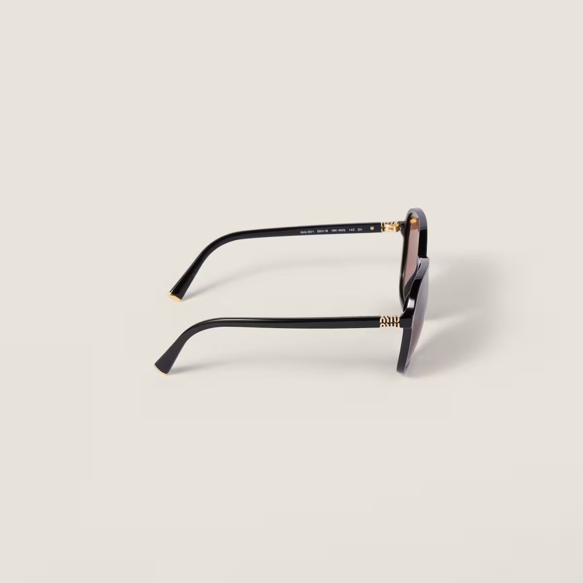 Miu Regard Sunglasses Wide Square Chocolate Lenses