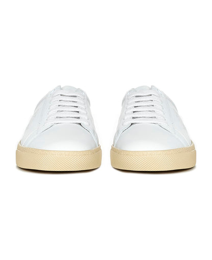 White Court Classic sneakers with leopard heel tab