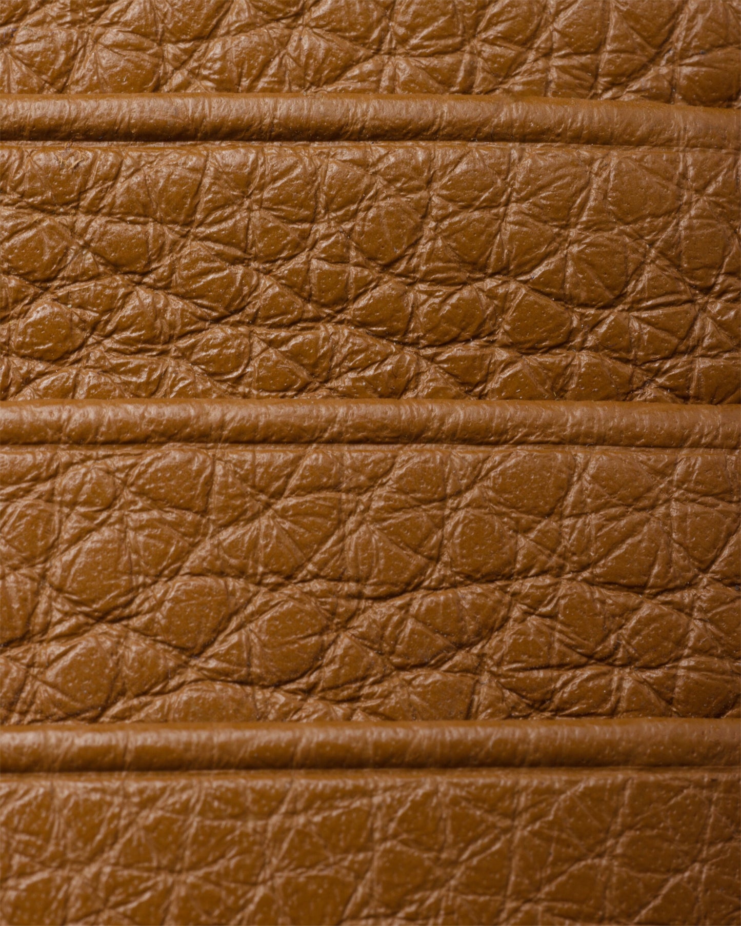 Cognac leather card holder