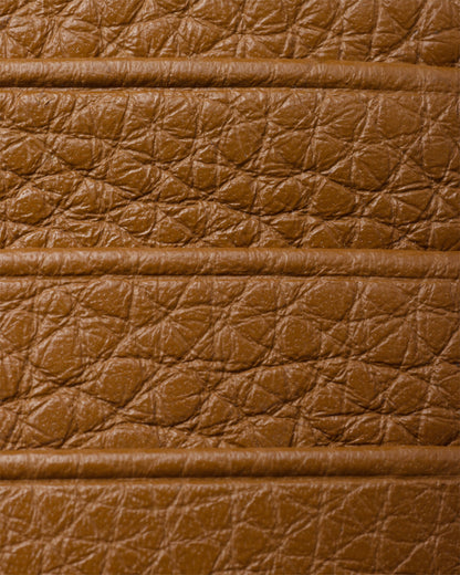 Cognac leather card holder