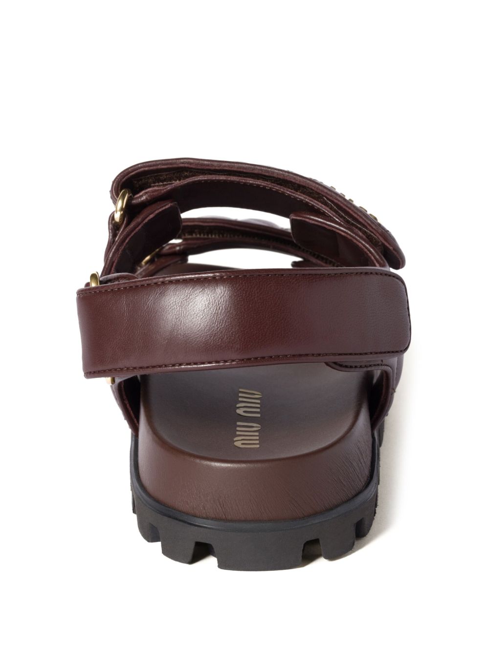 Bordeaux quilted leather sports sandals