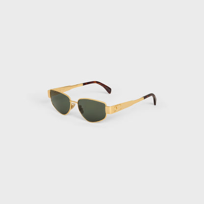 Occhiali da sole Triomphe Metal 04 in metallo oro/verde donna