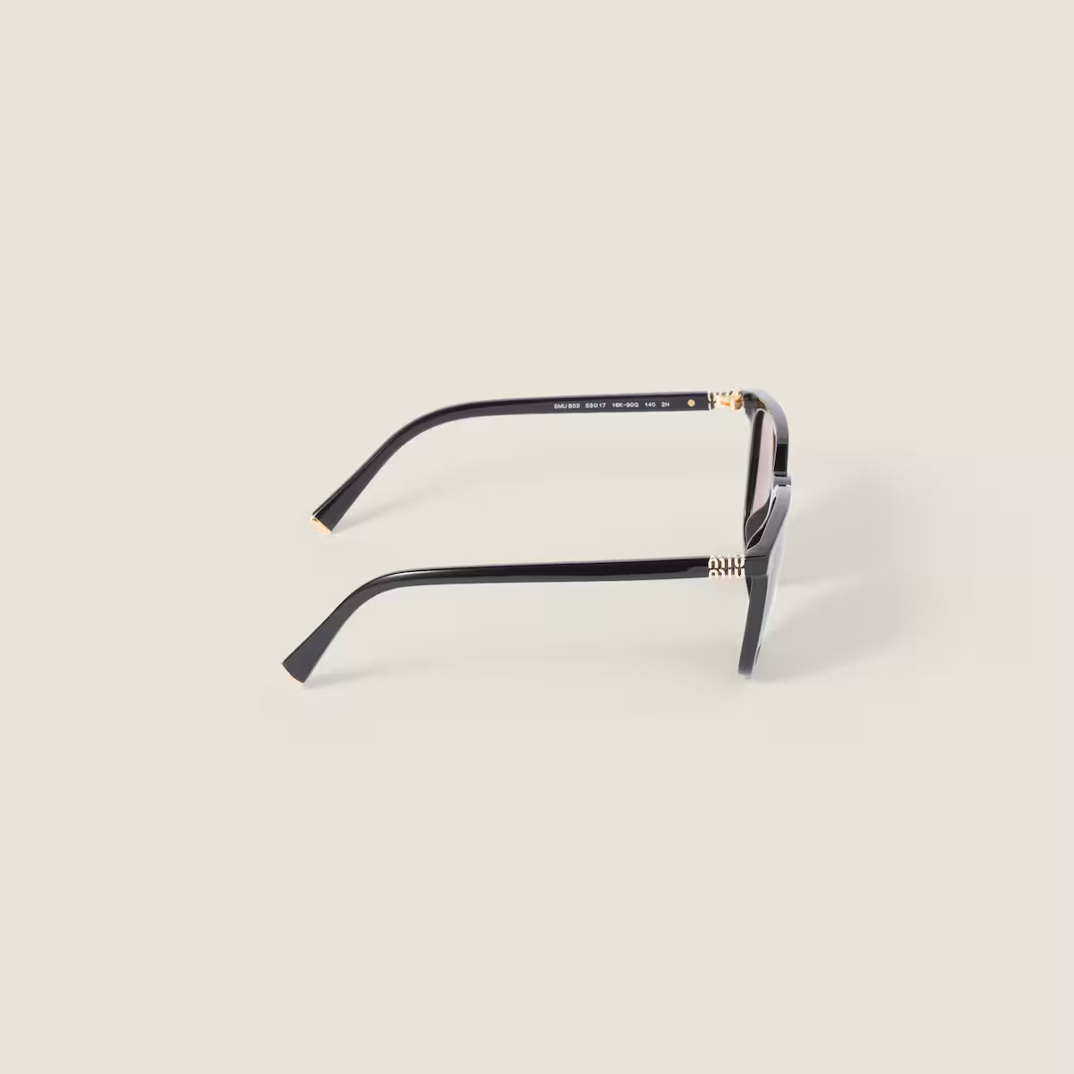 Miu Regard Sunglasses Chocolate Square Lined Lenses
