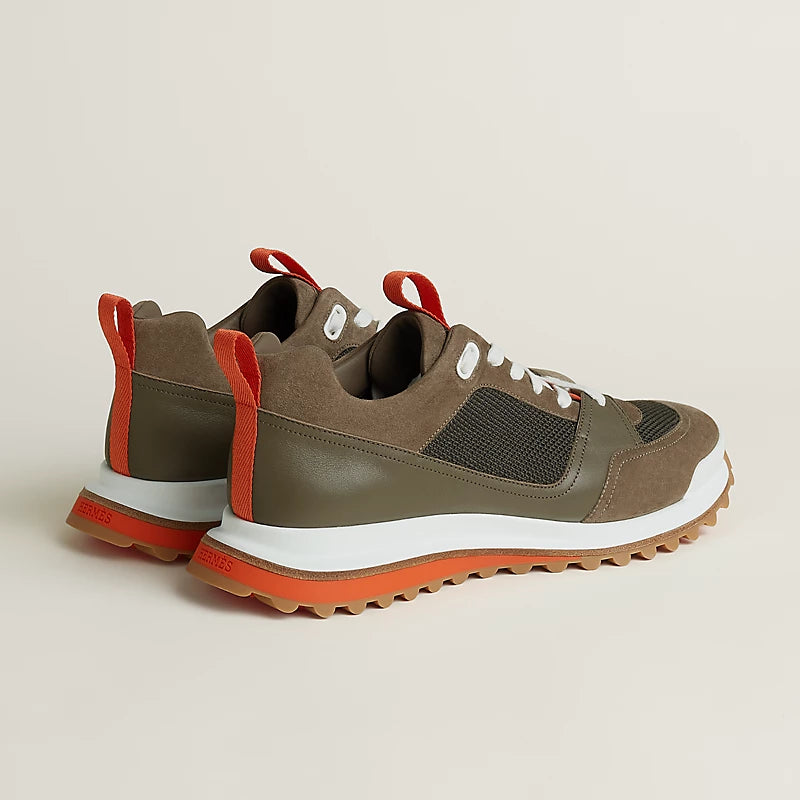Leader sneaker étoupe / green