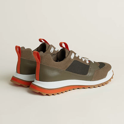 Leader sneaker étoupe / green