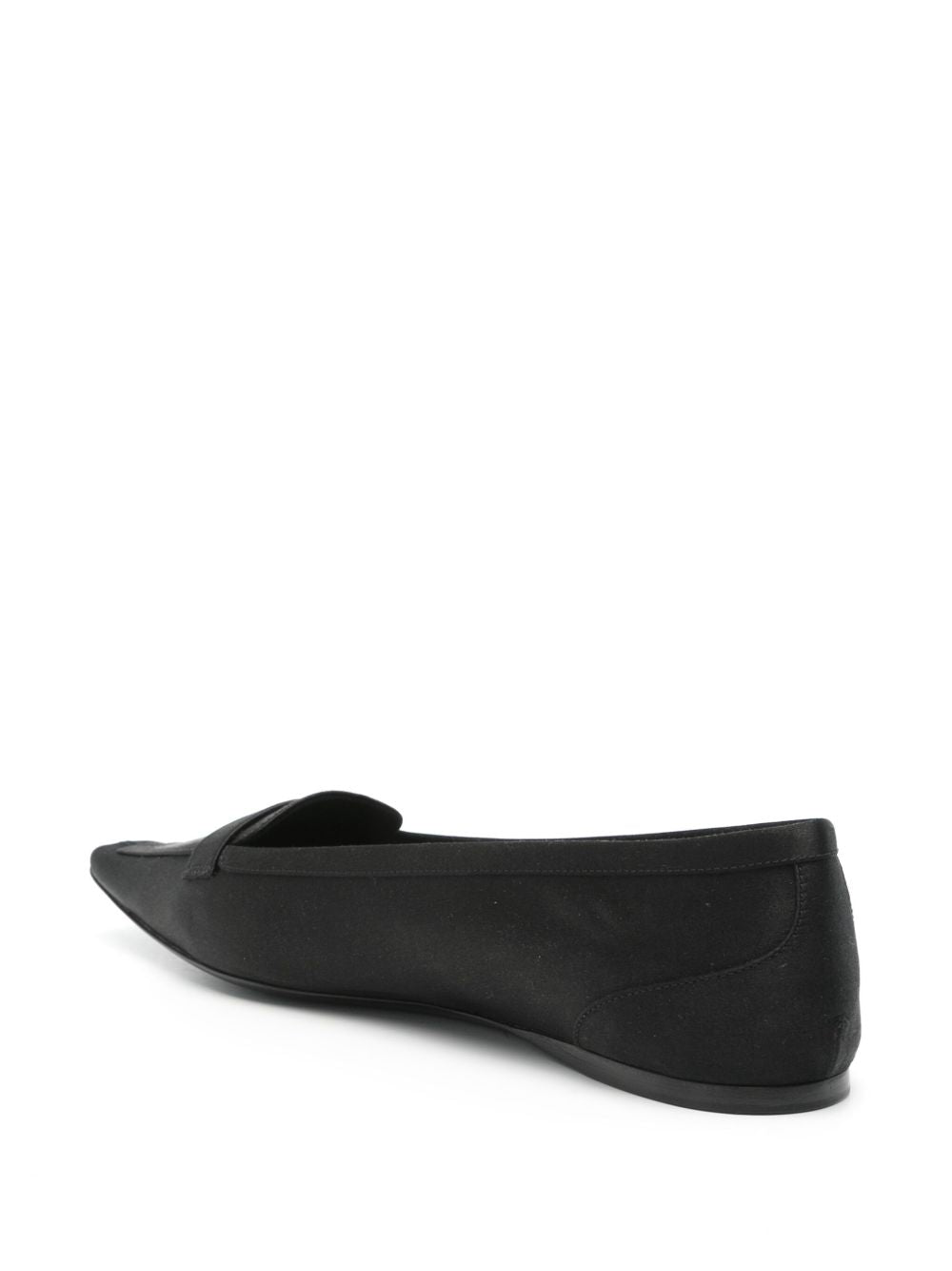 Poppy black calfskin ballerinas