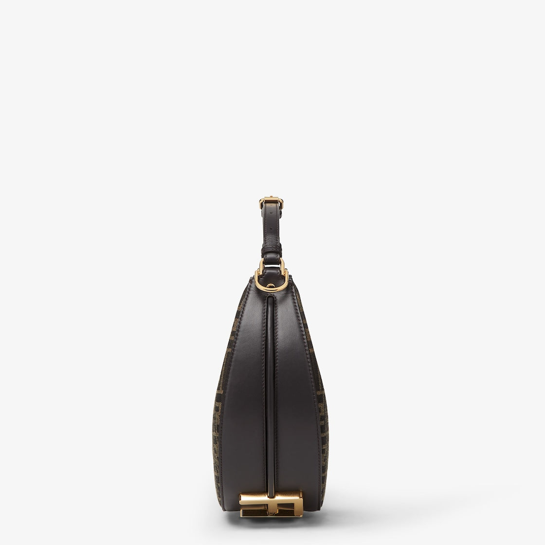 Borsa in tessuto jacquard Fendigraphy Small Brown FF