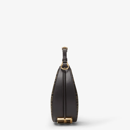 Borsa in tessuto jacquard Fendigraphy Small Brown FF