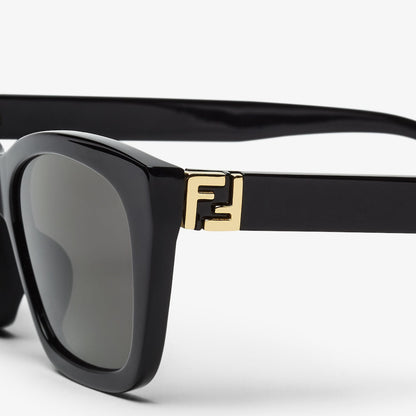 Women's black acetate Forever cat-eye sunglasses
