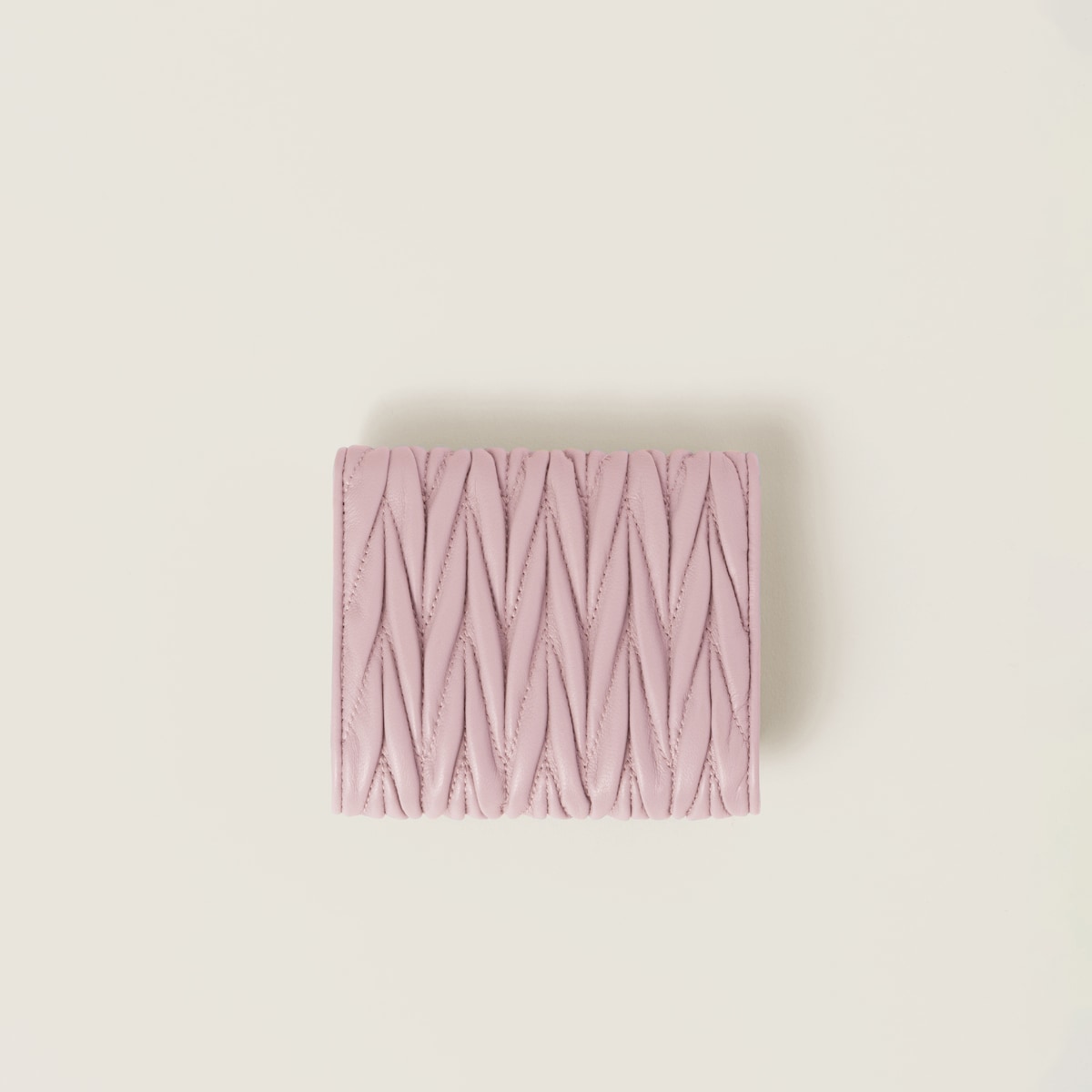 Small pink nappa leather wallet