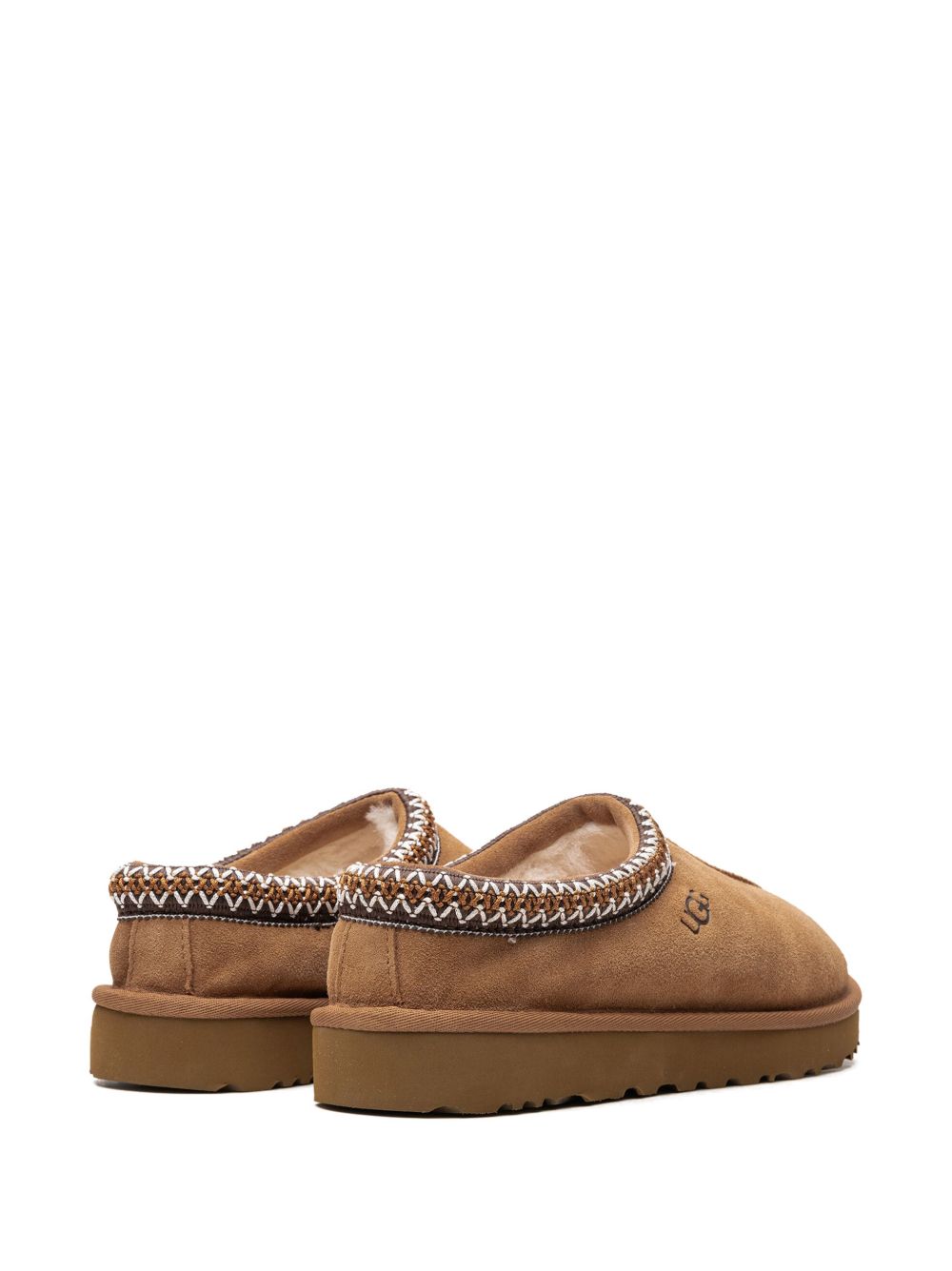Pantofole Tasman slip-on in suede castagno