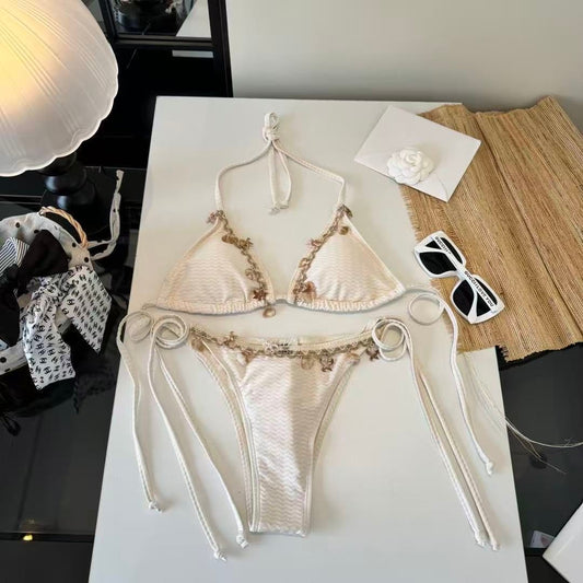 Bikini Set Triomphe Beige Applicazioni Marine