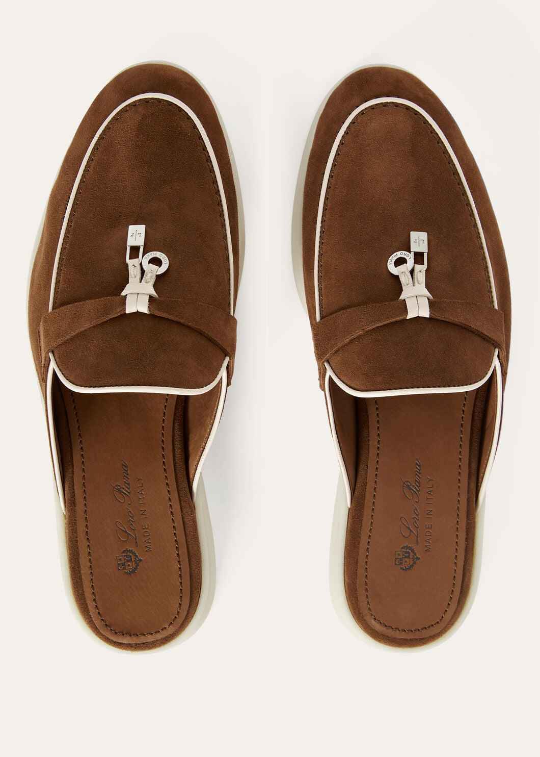 Babouche Charms Walk in pelle scamosciata marrone