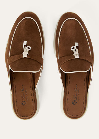 Babouche Charms Walk in pelle scamosciata marrone