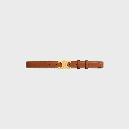 Cintura Triomphe da 25 MM in pelle di vitello naturale cuoio donna