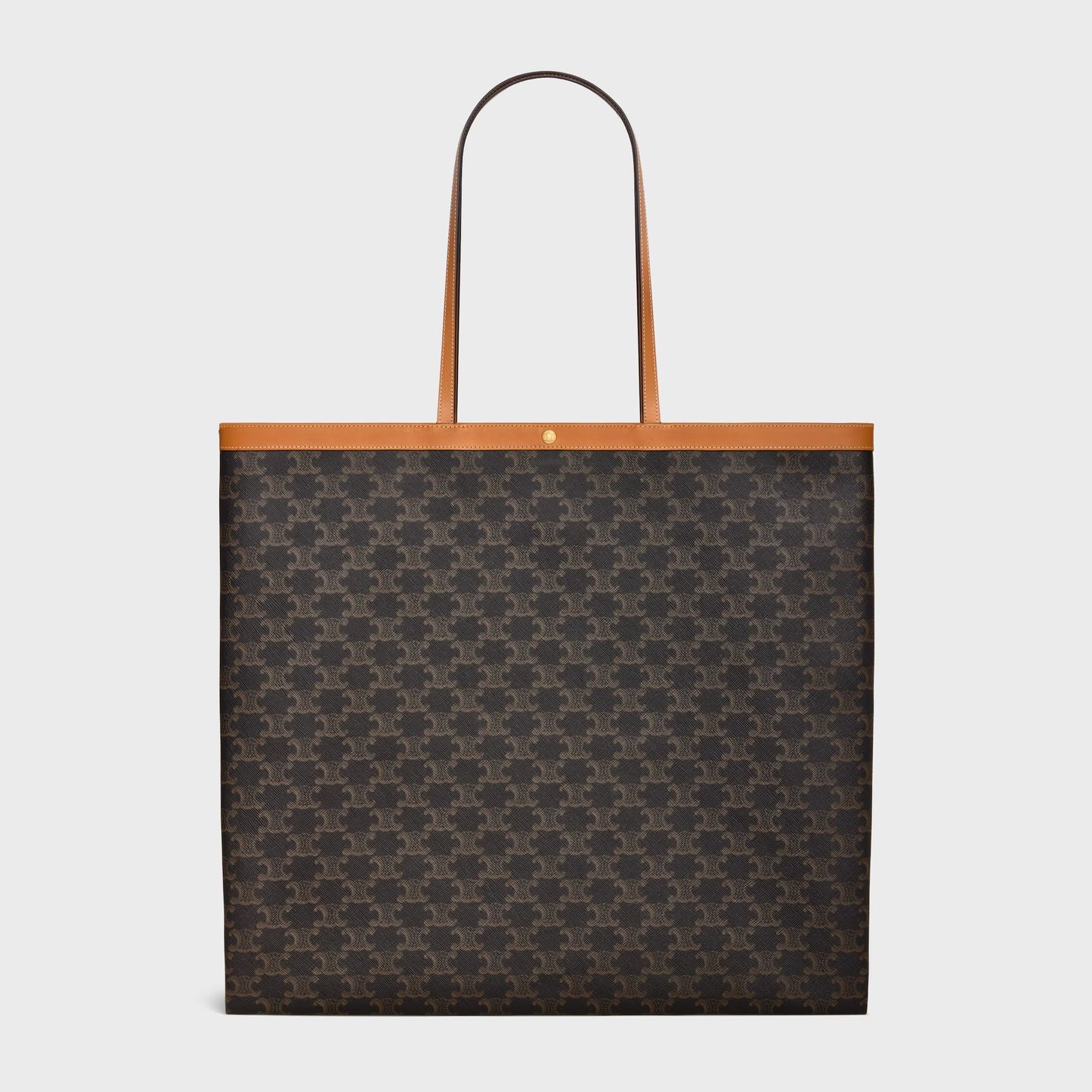 SHOPPER PIATTA GRANDE IN TESSUTO TRIOMPHE MIELE