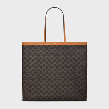 SHOPPER PIATTA GRANDE IN TESSUTO TRIOMPHE MIELE