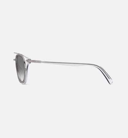 BlackSuit S14I Men's Grey Transparent Square Bio-Acetate Sunglasses